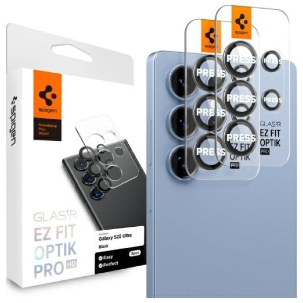 Osłona aparatu Spigen Optik Pro HD       Glas.TR &quot;EZ FIT&quot; Camera Protector 2szt do Samsung Galaxy S25 Ultra czarny