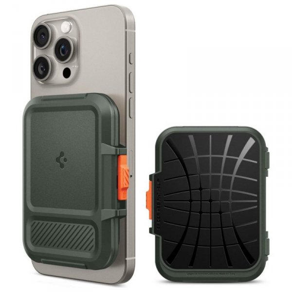 Magnetyczny portfel Spigen Lock Fit      MagSafe zielony