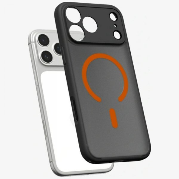 Etui Spigen Ultra Hybrid Mag MagSafe do  iPhone 17 Pro czarno-pomarańczowy