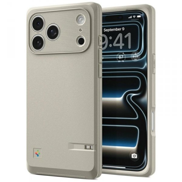 Etui Spigen Classic LS MagSafe do iPhone 17 Pro kamienny