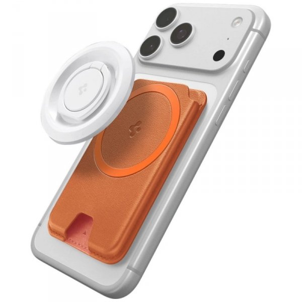 Magnetyczny portfel Spigen Valentinus    MagFit+ MagSafe pomarańczowy