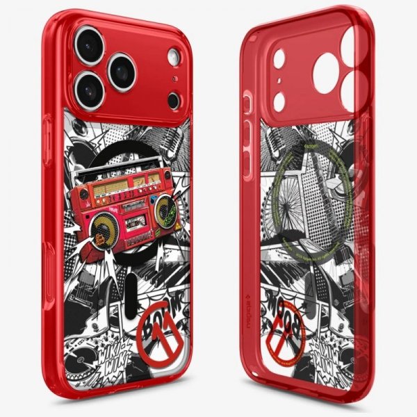Etui Spigen C11 Series Blast Edition     MagFit do Apple iPhone 17 Pro czerwone