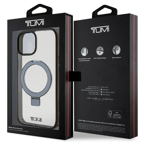 Tumi TUHMP15SSSFC iPhone 15 / 14 / 13 6.1&quot; biały/white hardcase Transparent Ring Stand Magsafe