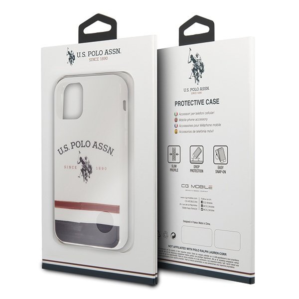 US Polo USHCN58PCSTRB iPhone 11 Probiały/white Tricolor Pattern Collection
