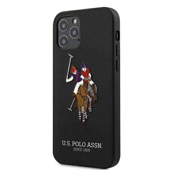 US Polo USHCP12LPUGFLBK iPhone 12 Pro Max 6,7&quot; czarny/black Polo Embroidery Collection