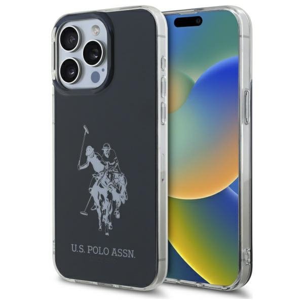 US Polo USHCP15XTPUHRBK iPhone 15 Pro    Max 6,7&quot; czarny/black Shiny Big Logo