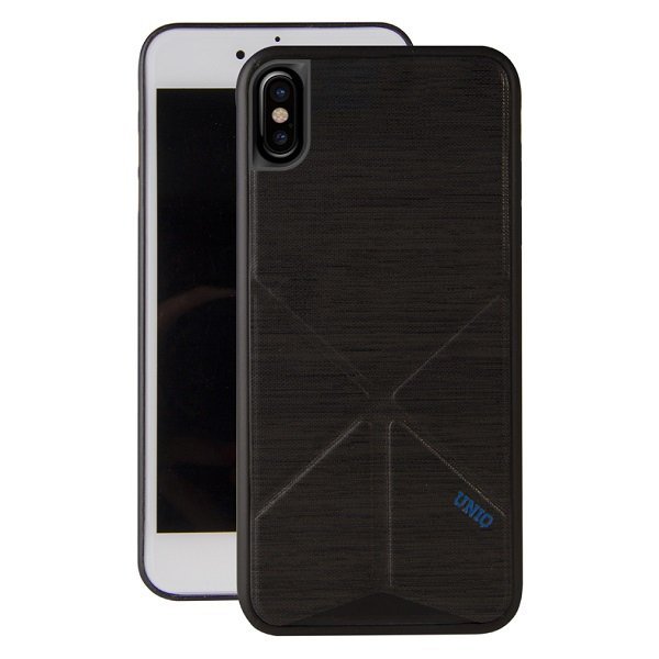 UNIQ etui Transforma Ligne iPhone X/Xsczarny/raven black
