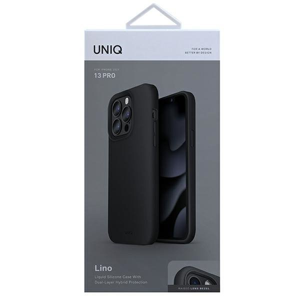 UNIQ etui Lino iPhone 13 Pro / 13 6,1&quot;czarny/ink black