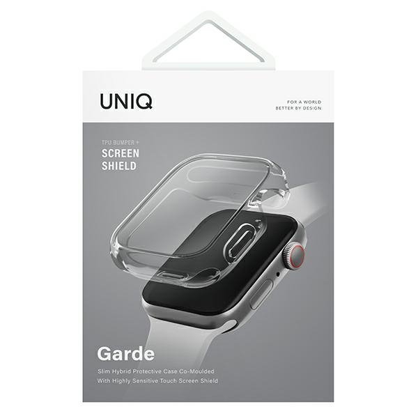 UNIQ etui Garde Apple Watch Series 7/8/9 41mm.  przezroczysty/clear