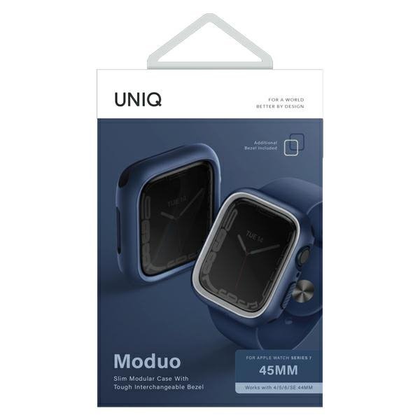 UNIQ etui Moduo Apple Watch Series 4/5/6/7/8/9/SE/SE2 44/45mm niebieski-szary/blue-grey