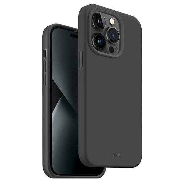 UNIQ etui Lino Hue iPhone 14 Pro Max6,7&quot; Magclick Charging szary/charcoal grey