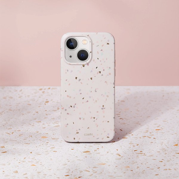 UNIQ etui Coehl Terrazzo iPhone 14 Plus/ 15 Plus 6.7&quot; piaskowy/sandstone
