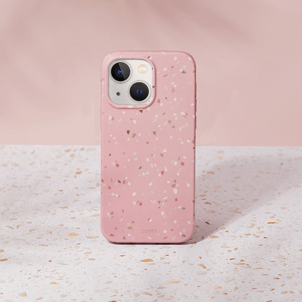 UNIQ etui Coehl Terrazzo iPhone 14 Plus/ 15 Plus 6.7&quot; różowy/coral pink