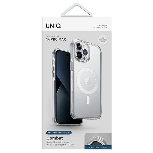 UNIQ etui Combat iPhone 14 Pro Max 6,7&quot; Magclick Charging przeźroczysty/dove satin clear
