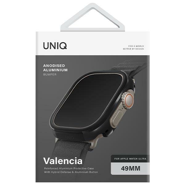 UNIQ etui Valencia Apple Watch Ultra/ Ultra 2 49mm czarny/midnight black