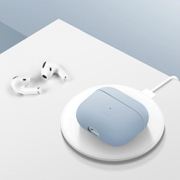 UNIQ etui Lino AirPods ProSilicone błękitny/arctic blue