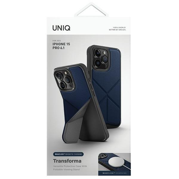 UNIQ etui Transforma iPhone 15 Pro 6.1&quot;Magclick Charging niebieski/electric blue