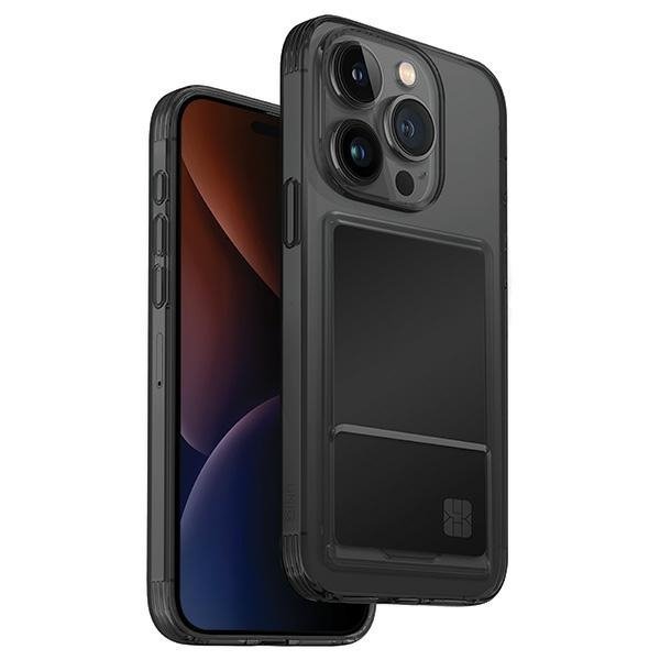 UNIQ etui Air Fender ID iPhone 15 ProMax 6.7&quot; szary/smoked grey tinted Cardslot