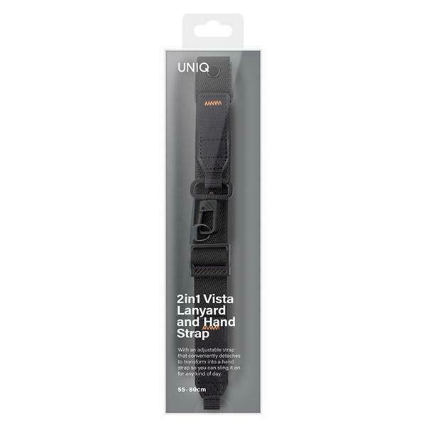UNIQ Vista uniwersalna smycz do telefonu2w1 czarny/black
