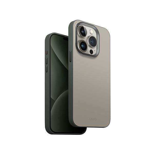 UNIQ etui Lyden DS iPhone 15 Pro 6.1&quot;Magclick Charging beżowo-zielony/ivory-lichen green