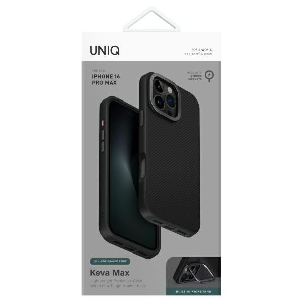 UNIQ etui Keva Max iPhone 16 Pro Max6.9&quot; Magclick Charging czarny/carbon black