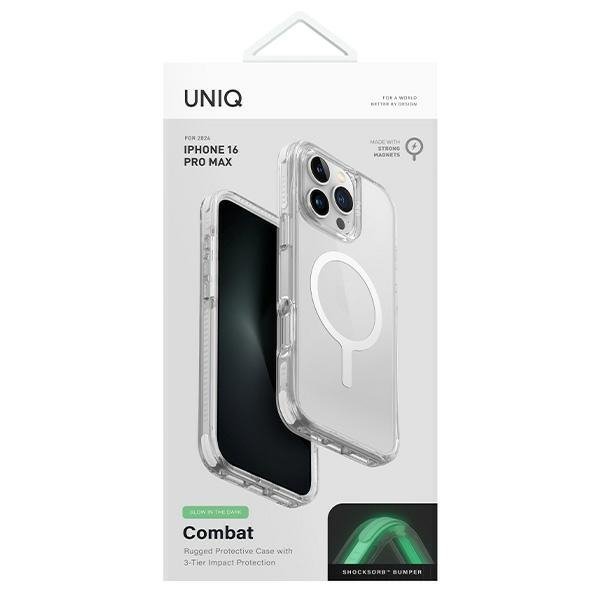 UNIQ etui Combat Luminous  iPhone 16 Pro Max 6.9&quot; Magclick Charging biały/lwhite
