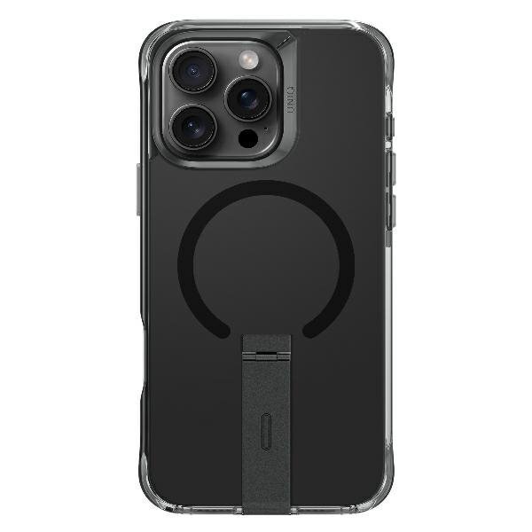 UNIQ etui Eleva with Vertica Stand iPhone 16 Pro 6.3&quot; czarny/carbon black
