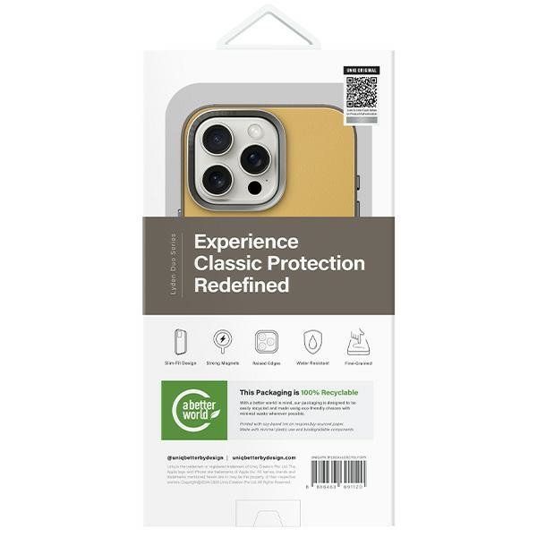 UNIQ etui Lyden DS iPhone 16 Pro 6.3&quot; Magclick Charging żółto-szary/yellow-grey