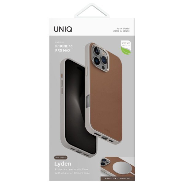 UNIQ etui Lyden DS iPhone 16 Pro Max 6.9&quot; Magclick Charging karmelowy/carmel-ivory