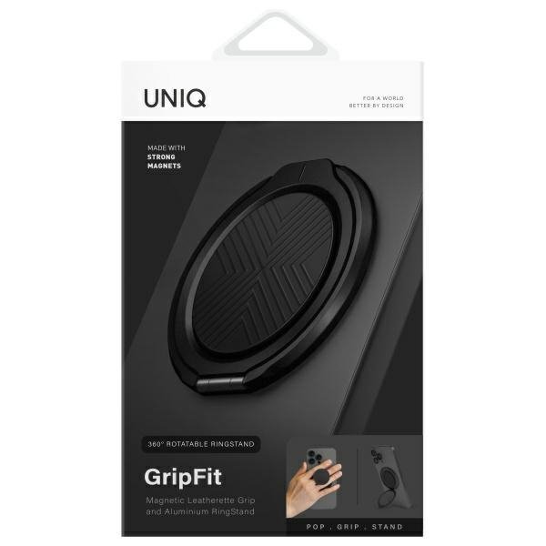 UNIQ Gripfit 360 Magnetic                Mount&Kickstand Uchwyt Magnetyczny czarny/midnight black