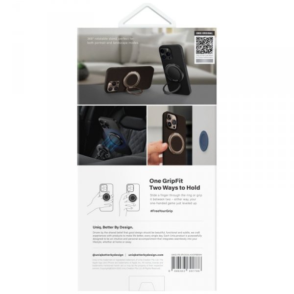 Etui UNIQ Keva Air do iPhone 16 Pro Max  Magclick Charging GripFit brązowy