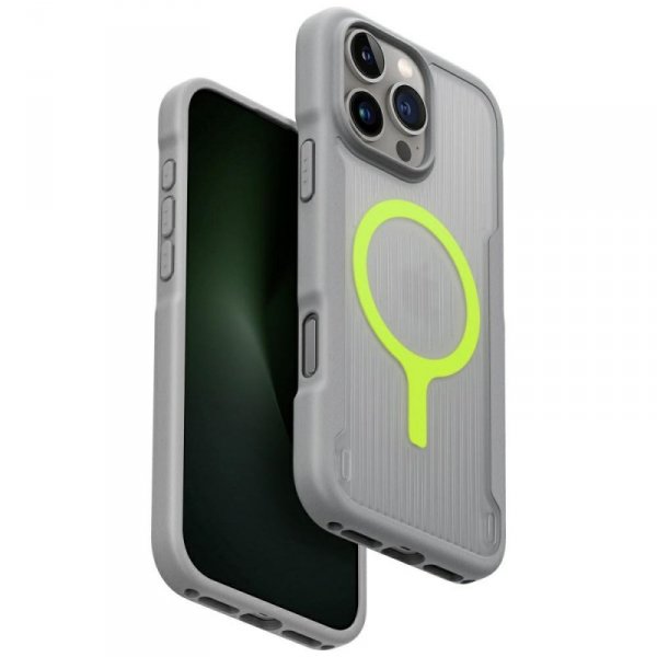 Etui UNIQ Combat Active do iPhone 16 Pro Max Magclick Charging szary