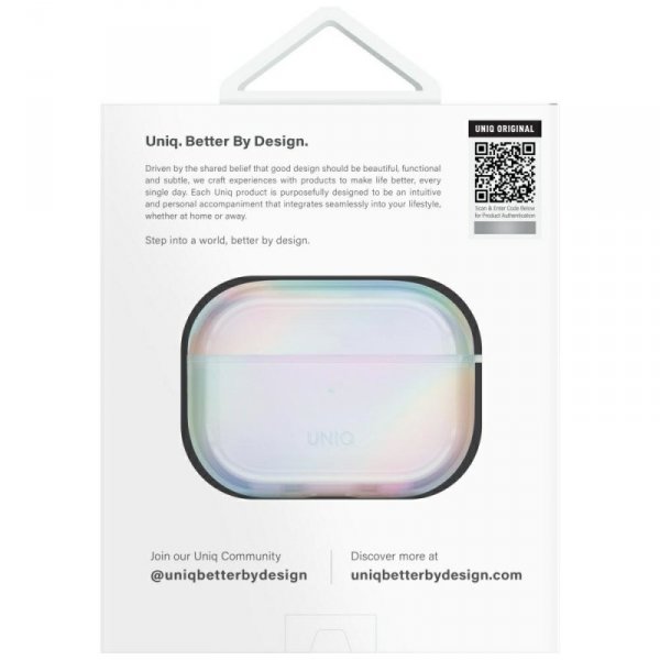 Etui UNIQ Iridescia do AirPods Pro 2 Hang Case holo quartz