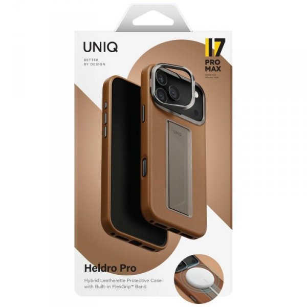 Etui UNIQ Heldro Pro do iPhone 17 Pro    Max Magclick Charging karmel