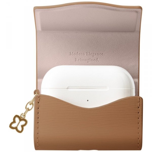 Etui UNIQ Coehl Mirelle portfel do       AirPods Pro brązowy