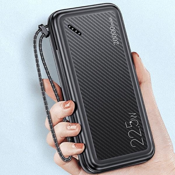 USAMS Powerbank PB60 20000mAh 22.5W2xQC3.0+PD Fast Charge czarny/black 20KCD16801 (US-CD168)