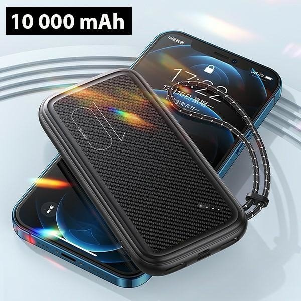 USAMS Powerbank PB56 10000mAh 2xUSB /USB-C / MicroUSB Fast Charge zielony/ dark green 10KCD15003 (US-CD150)