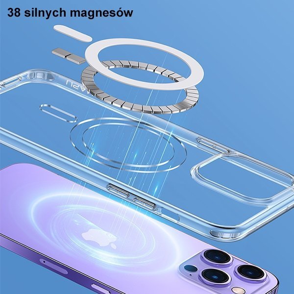 USAMS Etui Ice Magnet iPhone 14 Plus /15 Plus 6,7&quot; transparent IP14MBC01 (US-BH801)
