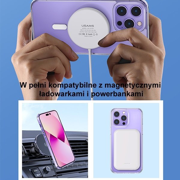 USAMS Etui Ice Magnet iPhone 14 Plus /15 Plus 6,7&quot; transparent IP14MBC01 (US-BH801)