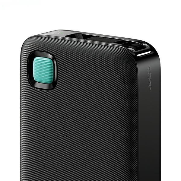 USAMS Powerbank ze zwijanym kablemRetractable Lightning 10000 mAh PD 20W Fast Charge XY Series czarny/black 10KCD22501 (US-CD225