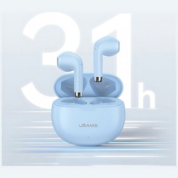 USAMS Słuchawki Bluetooth 5.3 TWSRhymbo Series bezprzewodowe beżowy/beige BHUYO02 (US-YO17)