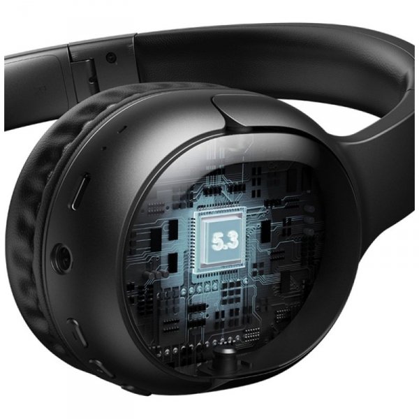 USAMS Słuchawki Bluetooth 5.3 nauszneYun Series czarny/black TDLYEJYX01 (USAMS-YG23)