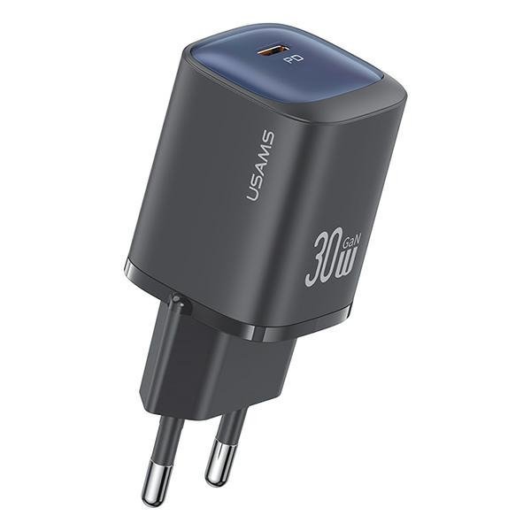USAMS Ład. siec. CC251 30W GaN USB-CFast Charging HC Series czarny/black CC251TC01