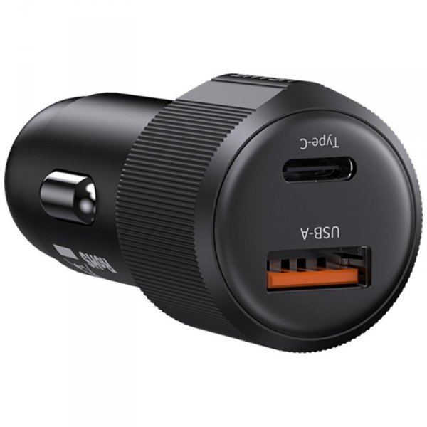 Ładowarka samochodowa USAMS YT Series    CC283 60W 1xUSB-A 1xUSB-C czarny