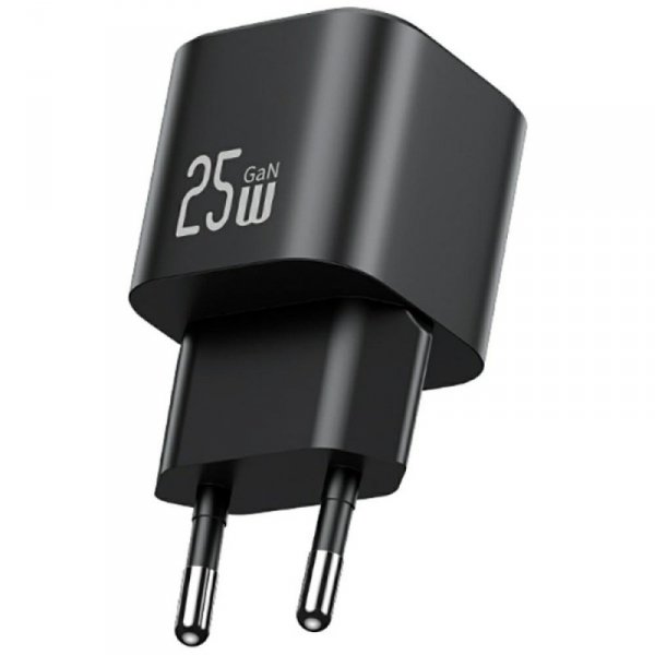 Ładowarka sieciowa USAMS JC Series CC289 25W GaN Mini Fast Charger USB-C czarny