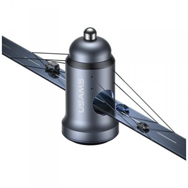 Ładowarka samochodowa USAMS CC321        Aluminium 30W PD USB-C tarnish