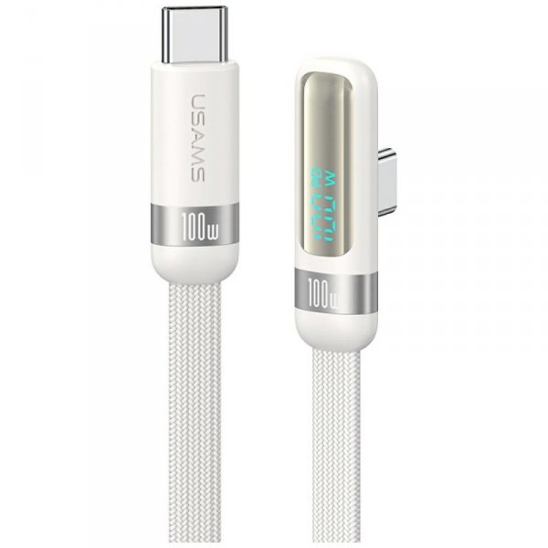 Kabel USAMS US-SJ653 PD 100W USB-C/USB-C 1.2m biały