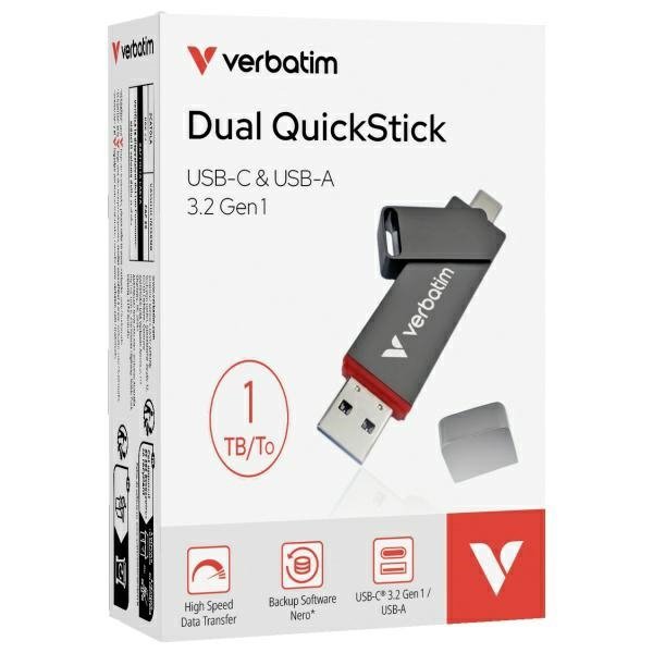 Verbatim Pendrive 1TB USB-A/USB-C Dual   QuickStick 32043