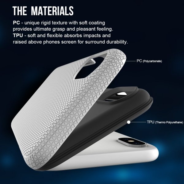 X-GUARD DUAL LAYER RUGGED CASE Pancerne etui iPhone XS MAX (srebrny)