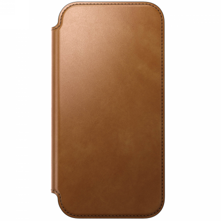NOMAD Modern Leather Folio - skórzane etui do iPhone 17 Pro Max kompatybilne z MagSafe (english tan-c)